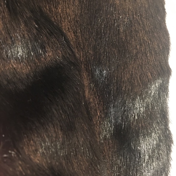 KIKIT Black Faux Fur Full Zip Mock Neck Vest Sz XL - Picture 6 of 11